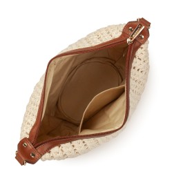 SAC BESACE TRESSÉ COTON CAMEL LANCASTER