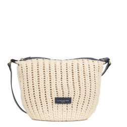 SAC BESACE TRESSÉ COTON BLEU LANCASTER