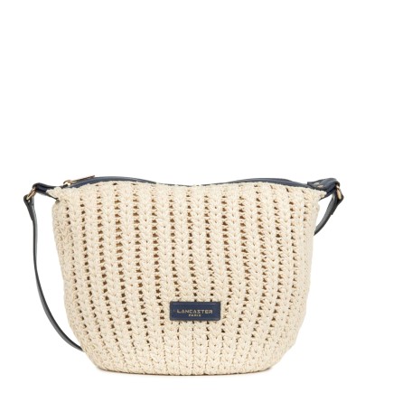 SAC BESACE TRESSÉ COTON BLEU LANCASTER