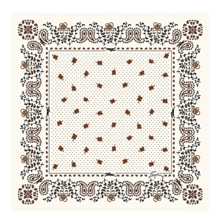 CARRÉ DE SOIE 50CM FRENCH BANDANA LONGCHAMP CAJOU