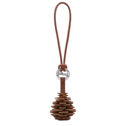 LONGCHAMP LONGCHARM PORTE-CLÉS POMME DE PIN BRUN