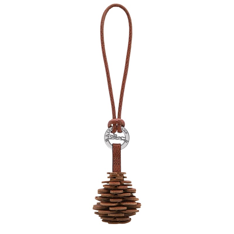 LONGCHAMP LONGCHARM PORTE-CLÉS POMME DE PIN BRUN