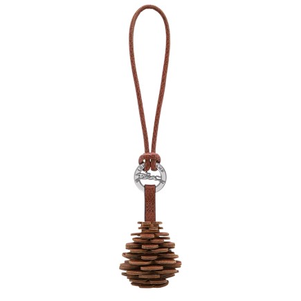 LONGCHAMP LONGCHARM PORTE-CLÉS POMME DE PIN BRUN