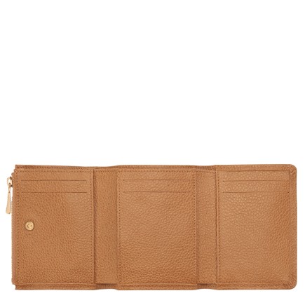 LONGCHAMP LE FOULONNÉ PORTEFEUILLE COMPACT PÉCAN