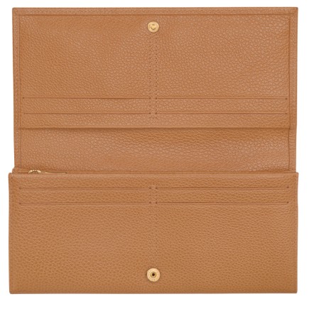 LONGCHAMP LE FOULONNÉ PORTEFEUILLE LONG À RABAT PÉCAN