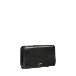 PORTEFEUILLE COMPACT ORIGAMI DE LANCEL NOIR/NOIR