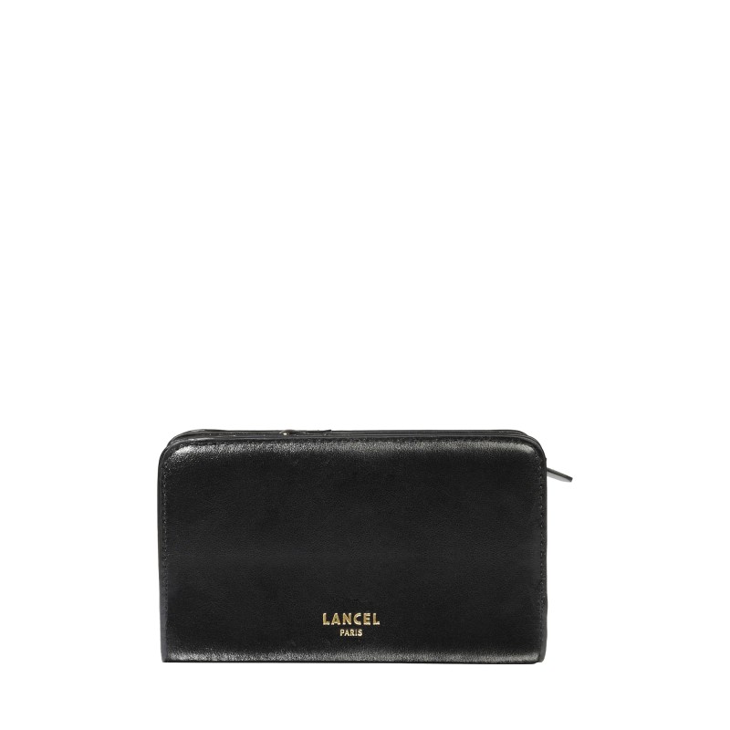 PORTEFEUILLE COMPACT ORIGAMI DE LANCEL NOIR/NOIR