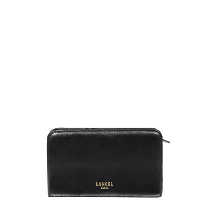 PORTEFEUILLE COMPACT ORIGAMI DE LANCEL NOIR/NOIR