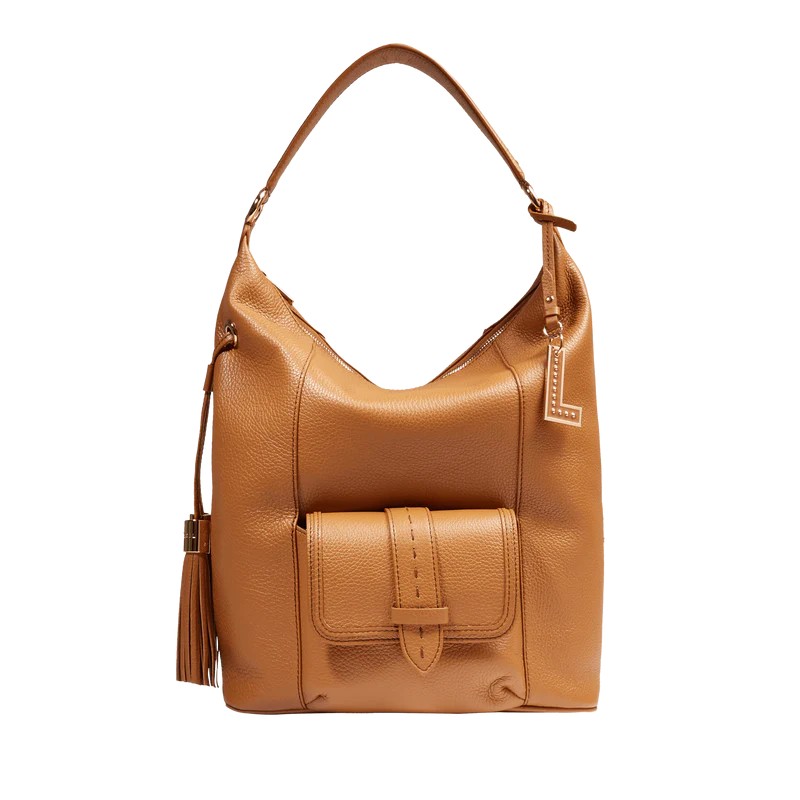 SAC HOBO ZIPPÉ M PREMIER FLIRT CAMEL LANCEL