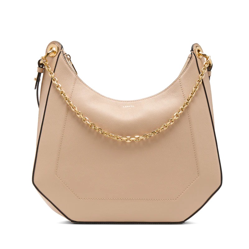 SAC ZIPPÉ L DOUBLE PORTÉ CROISETTE DE LANCEL CAPPUCCINO SAC ZIPPÉ L DOUBLE PORTÉ CROISETTE DE LANCEL CAPPUCCINO
