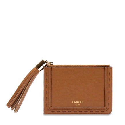 PORTE CARTES ZIPPÉ PREMIER FLIRT DE LANCEL CAMEL