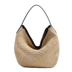 SAC HOBO M SUMMER MANIA DE LANCEL NATUREL/NOIR