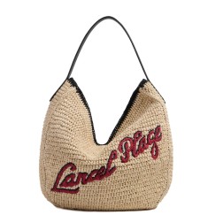 SAC HOBO M SUMMER MANIA DE LANCEL NATUREL/NOIR