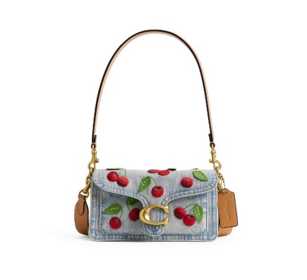 SAC ÉPAULE TABBY 20 AVEC BRODERIE CERISE DENIM COACH