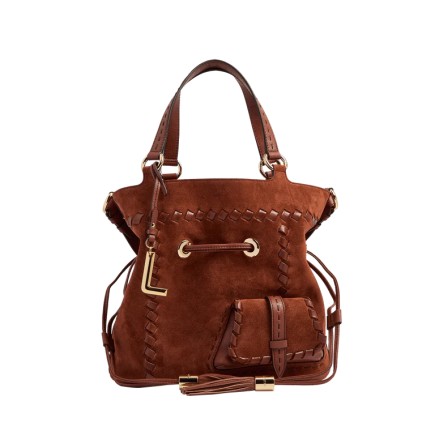 SAC SEAU M PREMIER FLIRT 150Y BRIQUE LANCEL