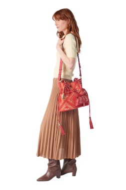 SAC SEAU M PREMIER FLIRT 150Y NEW ROUGE LANCEL LANCEL