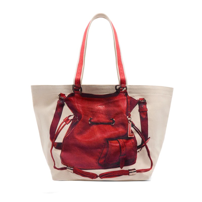 SAC CABAS MY FLIRT 150Y NATUREL/ROUGE LANCEL SAC CABAS MY FLIRT 150Y NATUREL/ROUGE LANCEL