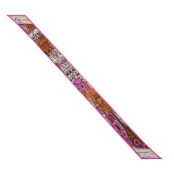 BANDEAU DE SOIE 150Y PARIS À LA FENÉTRE MULTICO ROSE LANCEL