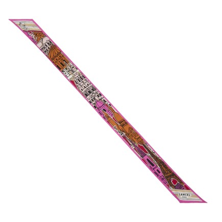 BANDEAU DE SOIE 150Y PARIS À LA FENÉTRE MULTICO ROSE LANCEL