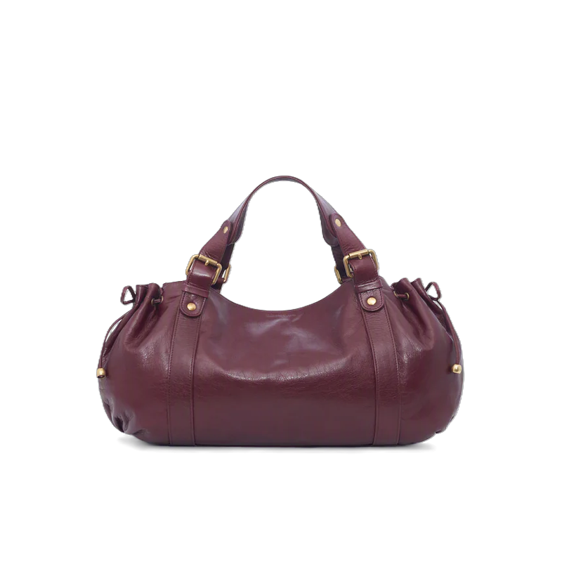 SAC EN CUIR VACHETTE EFFET FROISSÉ LE 24 H BORDEAUX DAREL SAC EN CUIR VACHETTE EFFET FROISSÉ LE 24 H BORDEAUX DAREL