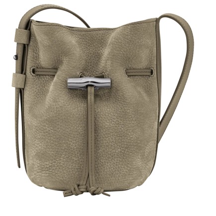 LONGCHAMP LE ROSEAU COULISSE NUBUCK SAC SEAU S LICHEN