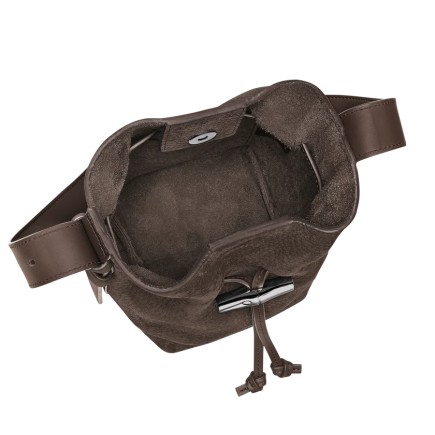 LONGCHAMP LE ROSEAU COULISSE NUBUCK SAC SEAU S MOKA