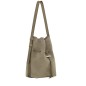 LONGCHAMP LE ROSEAU COULISSE NUBUCK SAC PORTÉ ÉPAULE M LICHEN