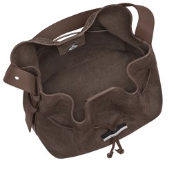 LONGCHAMP LE ROSEAU COULISSE NUBUCK SAC PORTÉ ÉPAULE M MOKA