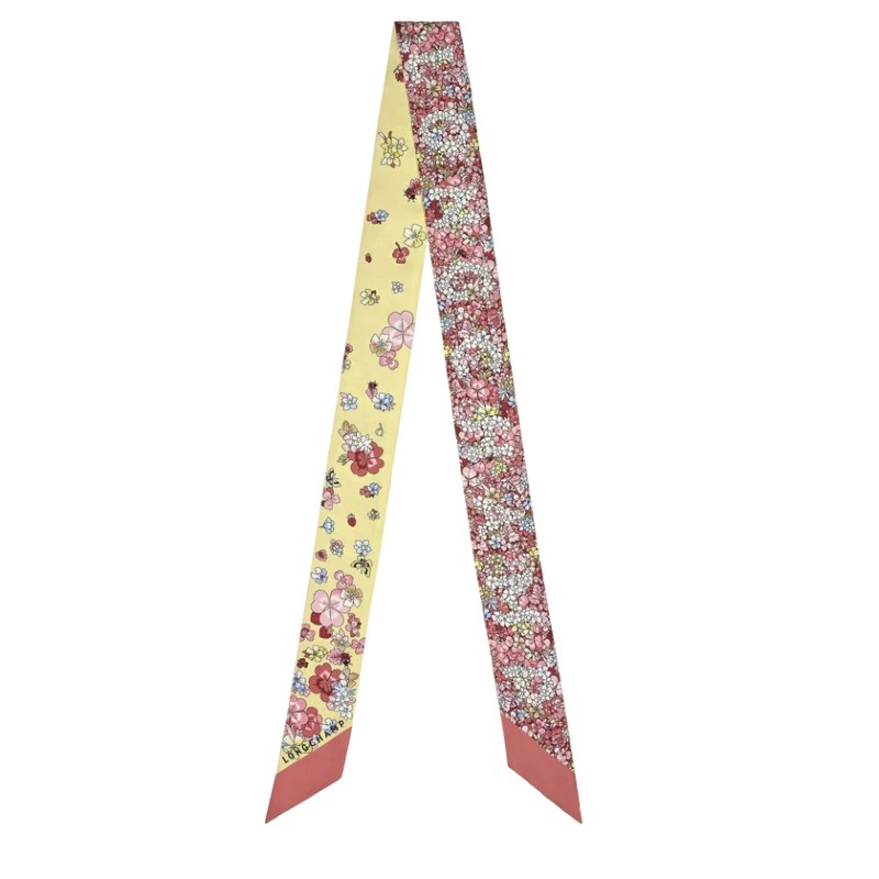 LONGCHAMP BANDEAU FRISE FLEURIE FRAISE