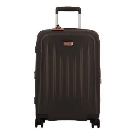 VALISE VERTICALE A ROULETTES CABINE UPPSALA 55 cm CHOCOLAT JUMP