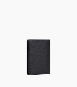 GRAND PORTEFEUILLE VERTICAL ZIPPÉ CHARLES NOIR LE BLEU LE TANNEUR