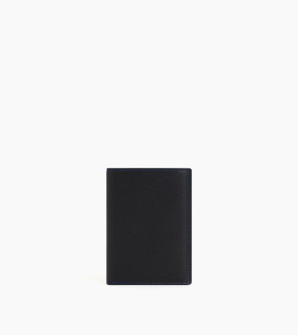 GRAND PORTEFEUILLE VERTICAL ZIPPÉ CHARLES NOIR LE BLEU LE TANNEUR