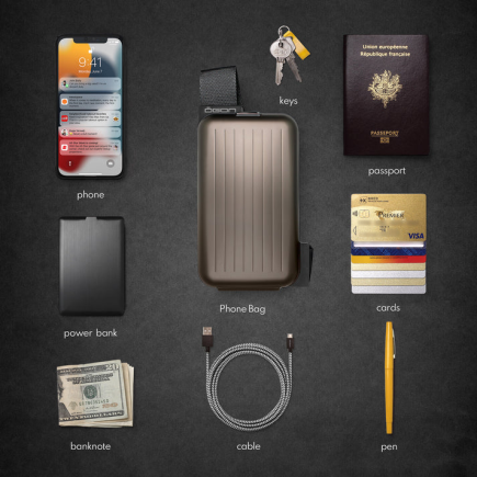 PHONE BAG TITANIUM ÖGON DESIGN