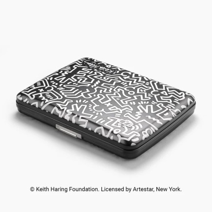 PORTEFEUILLE OSLO LARGE IMPRIMÉ KEITH HARING WHITE ÖGON DESIGN