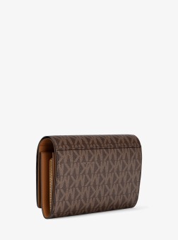 GRAND PORTEFEUILLE JET SET BRONZE/NOISETTE MK