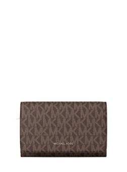GRAND PORTEFEUILLE JET SET BRONZE/NOISETTE MK