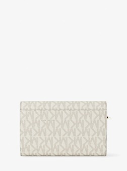 GRAND PORTEFEUILLE JET SET VANILLE/NOISETTE MK