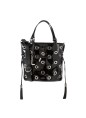 SAC SEAU À OEILLETS EN CUIR VERNIS 150Y NOIR LANCEL SAC SEAU À OEILLETS EN CUIR VERNIS 150Y NOIR LANCEL