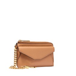 PORTE CARTES ZIPPÉ ENVELOPPE DE LANCEL CAMEL