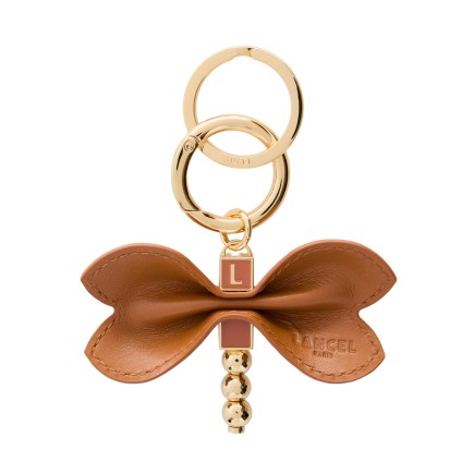 PORTE CLÉS LIBELLULE LANCEL CAMEL