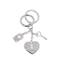 PORTE CLÉS COUP DE COEUR LANCEL NICKEL BRILLANT