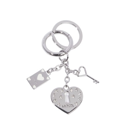 PORTE CLÉS COUP DE COEUR LANCEL NICKEL BRILLANT