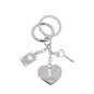 PORTE CLÉS COUP DE COEUR LANCEL NICKEL BRILLANT