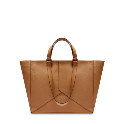 SAC CABAS ZIPPÉ M DOUBLE PORTÉ ENVELOPPE DE LANCEL CAMEL