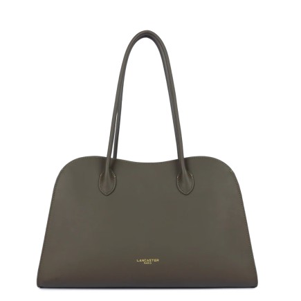 GRAND SAC CABAS ÉPAULE DONNA HOPPER KAKI FONCÉ LANCASTER